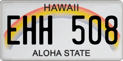 HI license plate EHH508