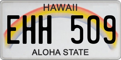 HI license plate EHH509