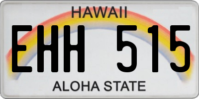 HI license plate EHH515
