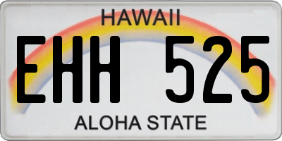 HI license plate EHH525