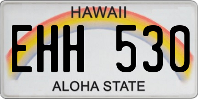 HI license plate EHH530