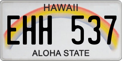 HI license plate EHH537