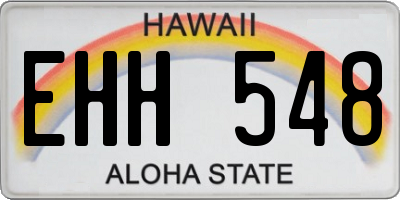 HI license plate EHH548