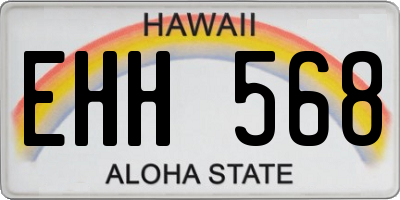 HI license plate EHH568