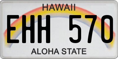 HI license plate EHH570