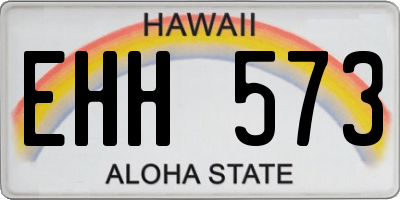 HI license plate EHH573