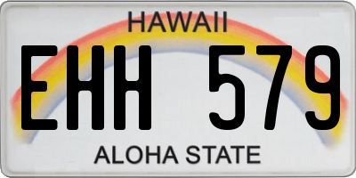 HI license plate EHH579