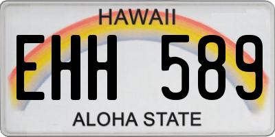 HI license plate EHH589