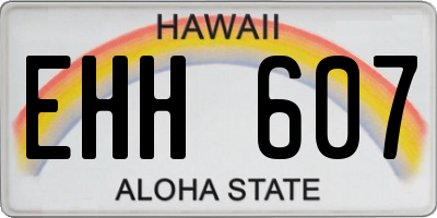 HI license plate EHH607