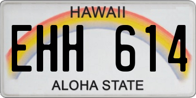 HI license plate EHH614