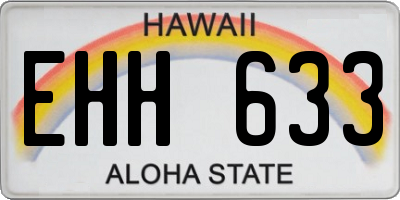HI license plate EHH633