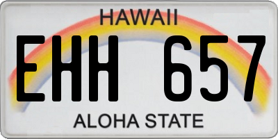 HI license plate EHH657