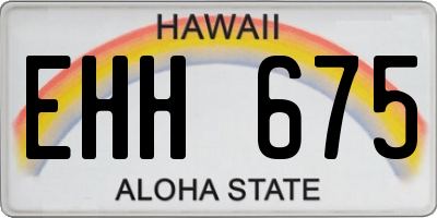 HI license plate EHH675