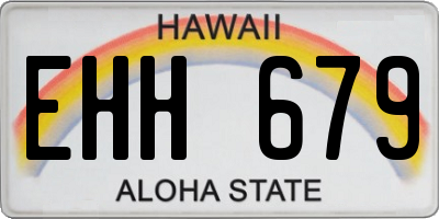 HI license plate EHH679
