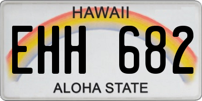 HI license plate EHH682