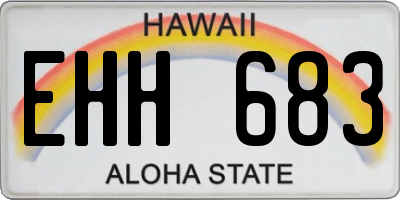 HI license plate EHH683