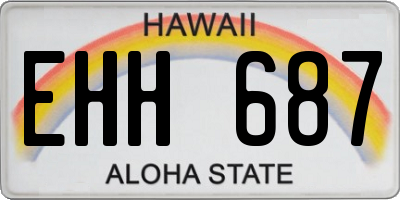 HI license plate EHH687