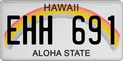 HI license plate EHH691