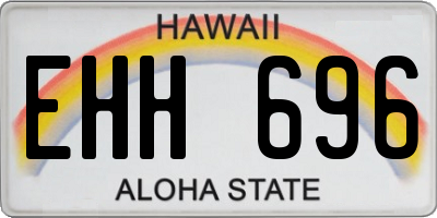 HI license plate EHH696