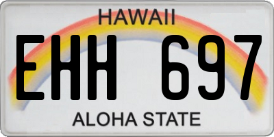 HI license plate EHH697