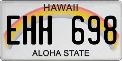 HI license plate EHH698