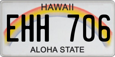HI license plate EHH706