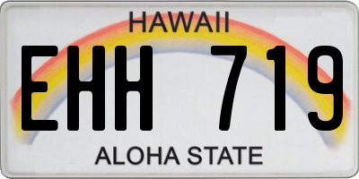 HI license plate EHH719