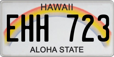 HI license plate EHH723