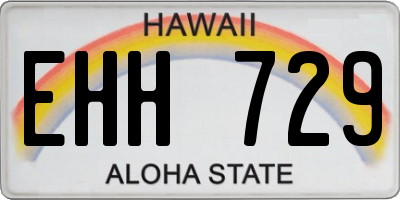 HI license plate EHH729
