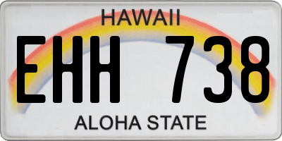 HI license plate EHH738