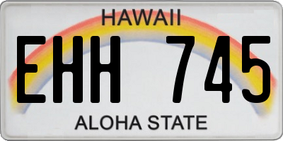 HI license plate EHH745