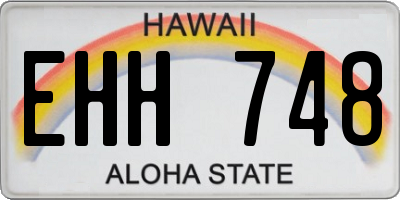 HI license plate EHH748