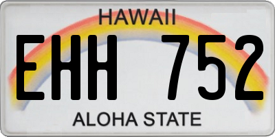 HI license plate EHH752