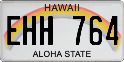 HI license plate EHH764