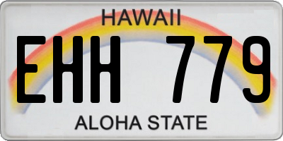 HI license plate EHH779