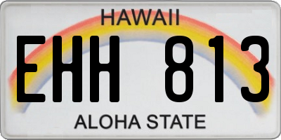 HI license plate EHH813