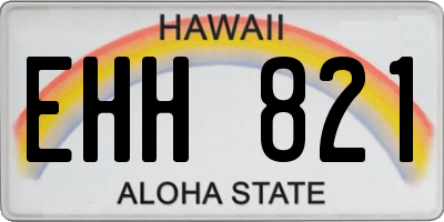 HI license plate EHH821