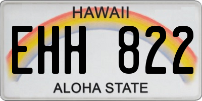 HI license plate EHH822