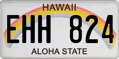 HI license plate EHH824