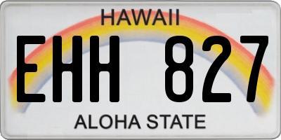 HI license plate EHH827