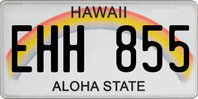 HI license plate EHH855