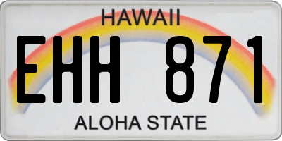 HI license plate EHH871