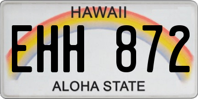 HI license plate EHH872