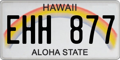 HI license plate EHH877
