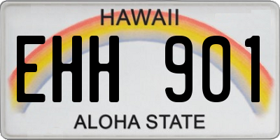 HI license plate EHH901