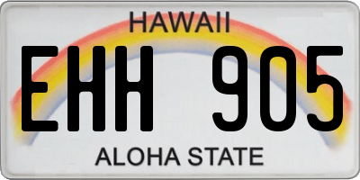 HI license plate EHH905