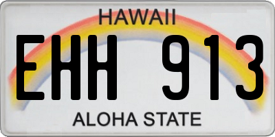 HI license plate EHH913