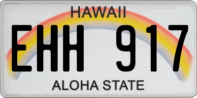 HI license plate EHH917