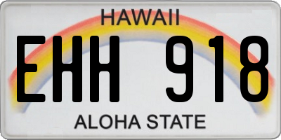 HI license plate EHH918