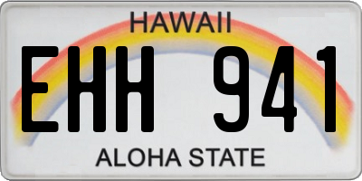 HI license plate EHH941